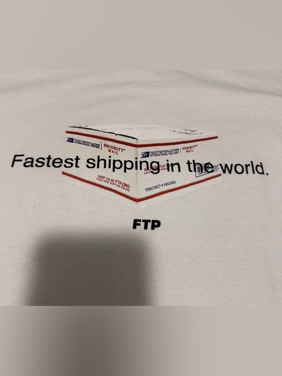 FTP Other - FTP Fastest Shipping USPS XL Graphic White Tee Shirt Deadstock Streetwear